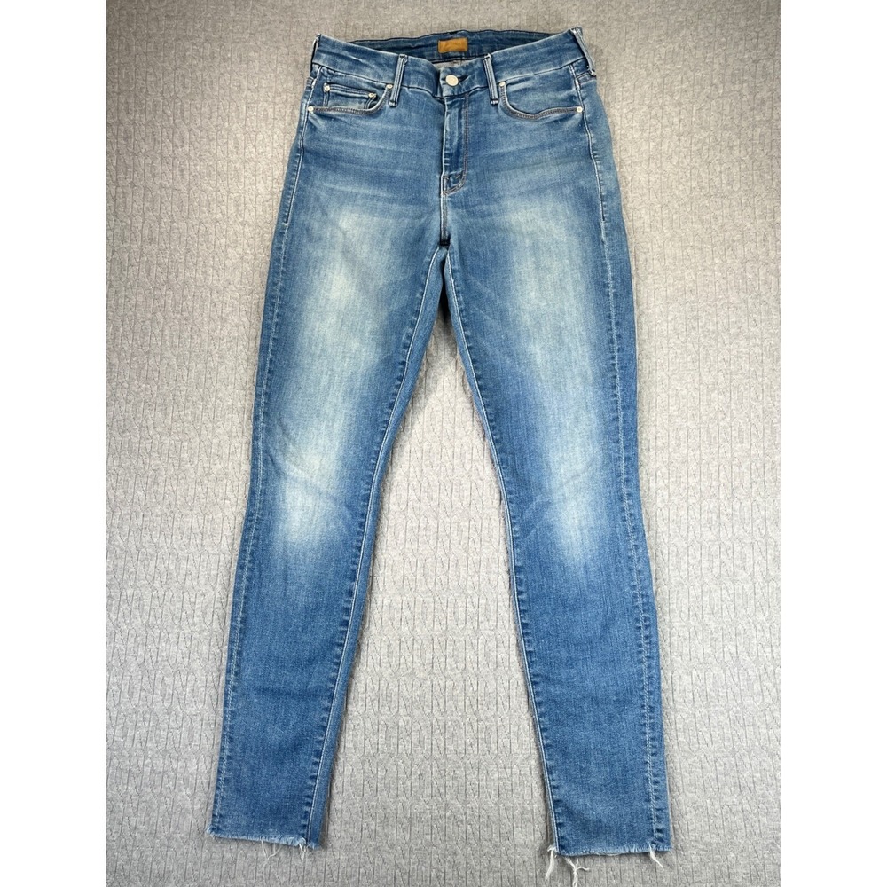 Mother Looker Ankle Fray Jeans  Women Size 26/28X28 high rise stretch slim pants